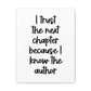 I know the author | Canvas Gallery Wrap Print | Religious Wall Art