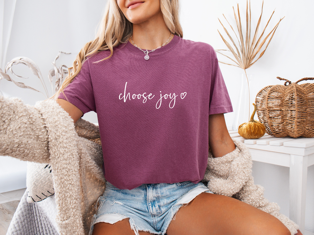 Choose Joy in White, Comfort Colors T-shirt