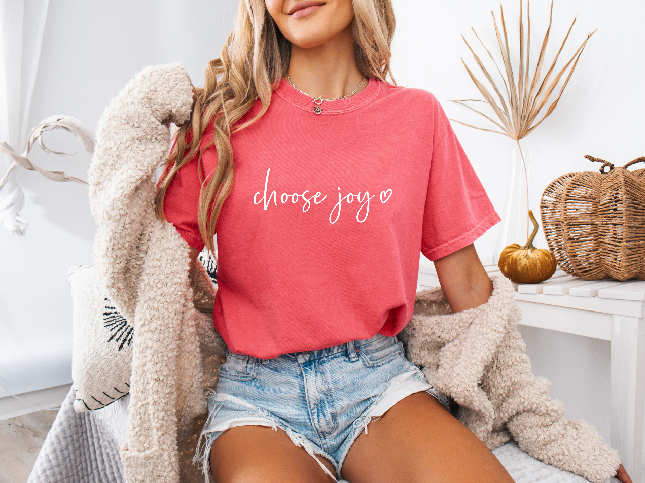 Choose Joy in White, Comfort Colors T-shirt