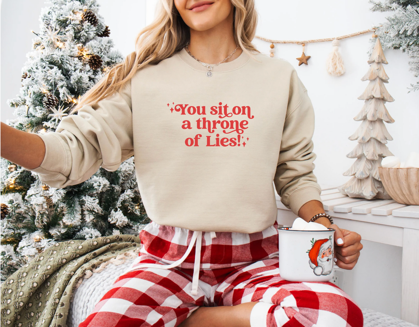 You Sit on a Throne of Lies Sweatshirt, Gildan Sweatshirt, Elf Sweatshirt, Elf Movie Sweatshirt, Christmas Sweatshirt, Xmas Sweatshirt