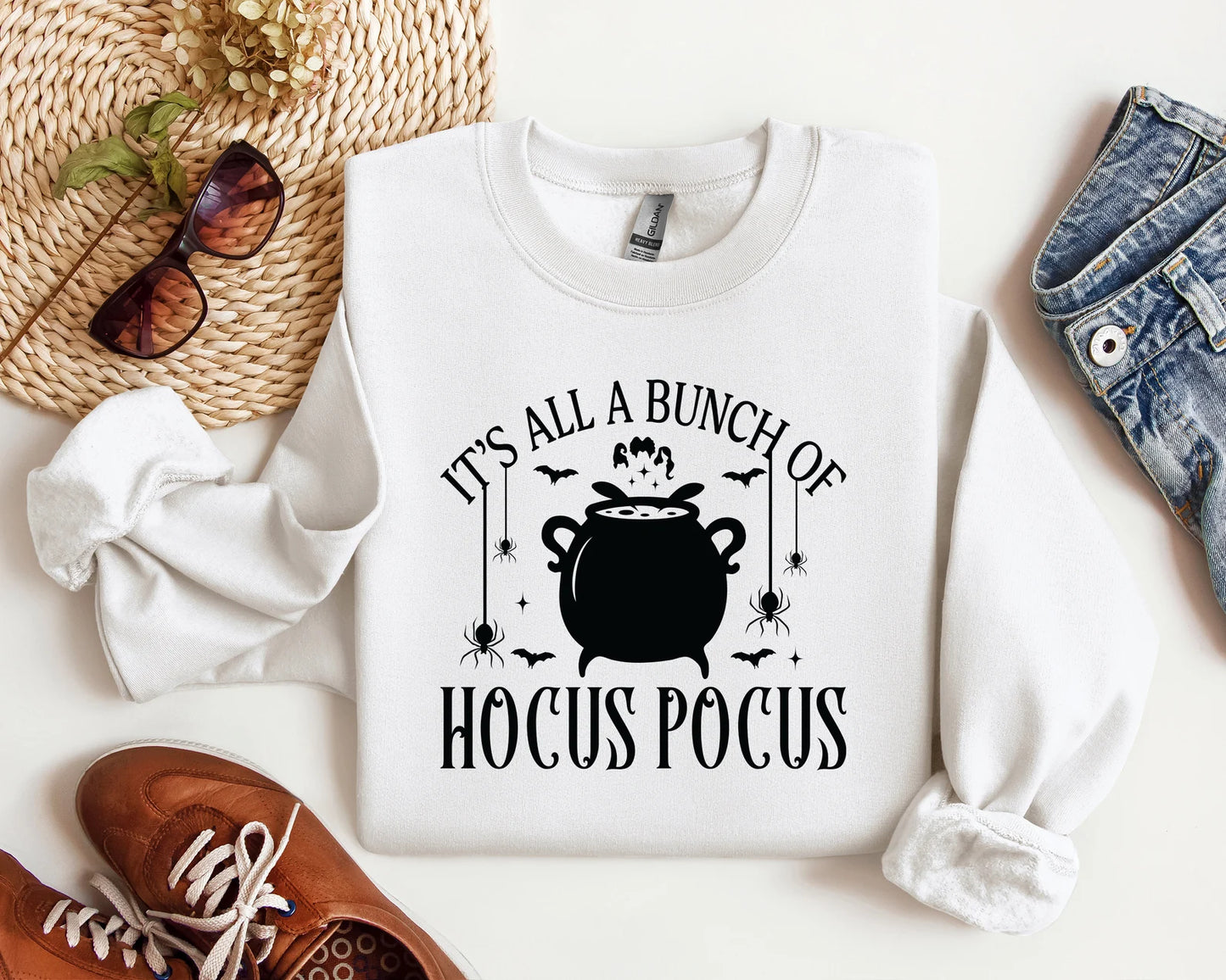 It's Just a Bunch of Hocus Pocus Sweatshirt, Gildan Sweatshirt, Cute Halloween Sweatshirt, Hocus Pocus Sweatshirt