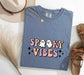 Spooky Vibes Comfort Colors T-shirt, Halloween Shirt