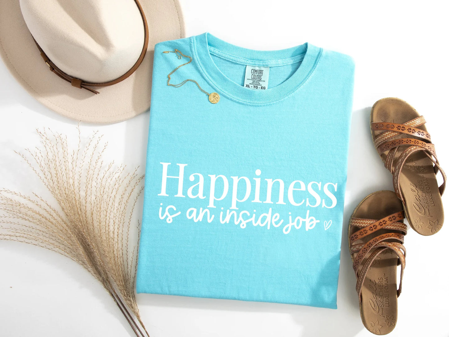 Happiness is an Inside Job Shirt, Comfort Colors T-shirt, Cute Comfort Colors Shirt