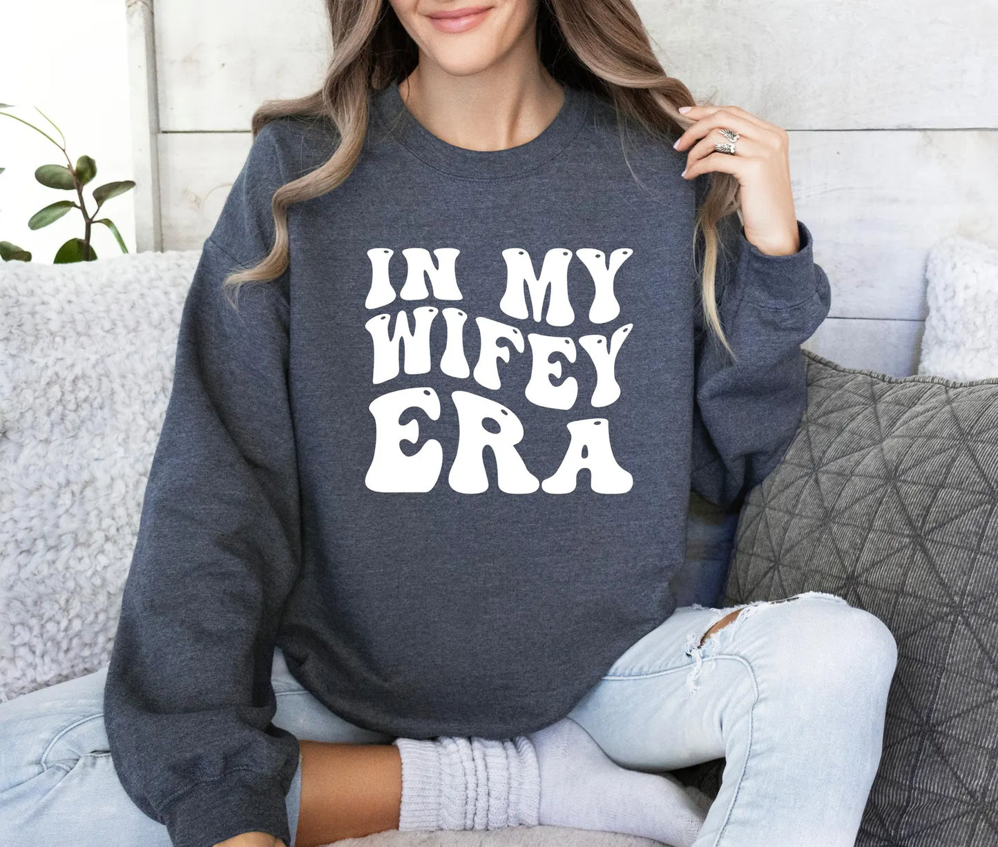 In my Wifey Era Sweatshirt, Gildan Crewneck Sweatshirt, Cute Engagement Sweatshirt, Engaged Sweatshirt, Engaged Era, Bride Era