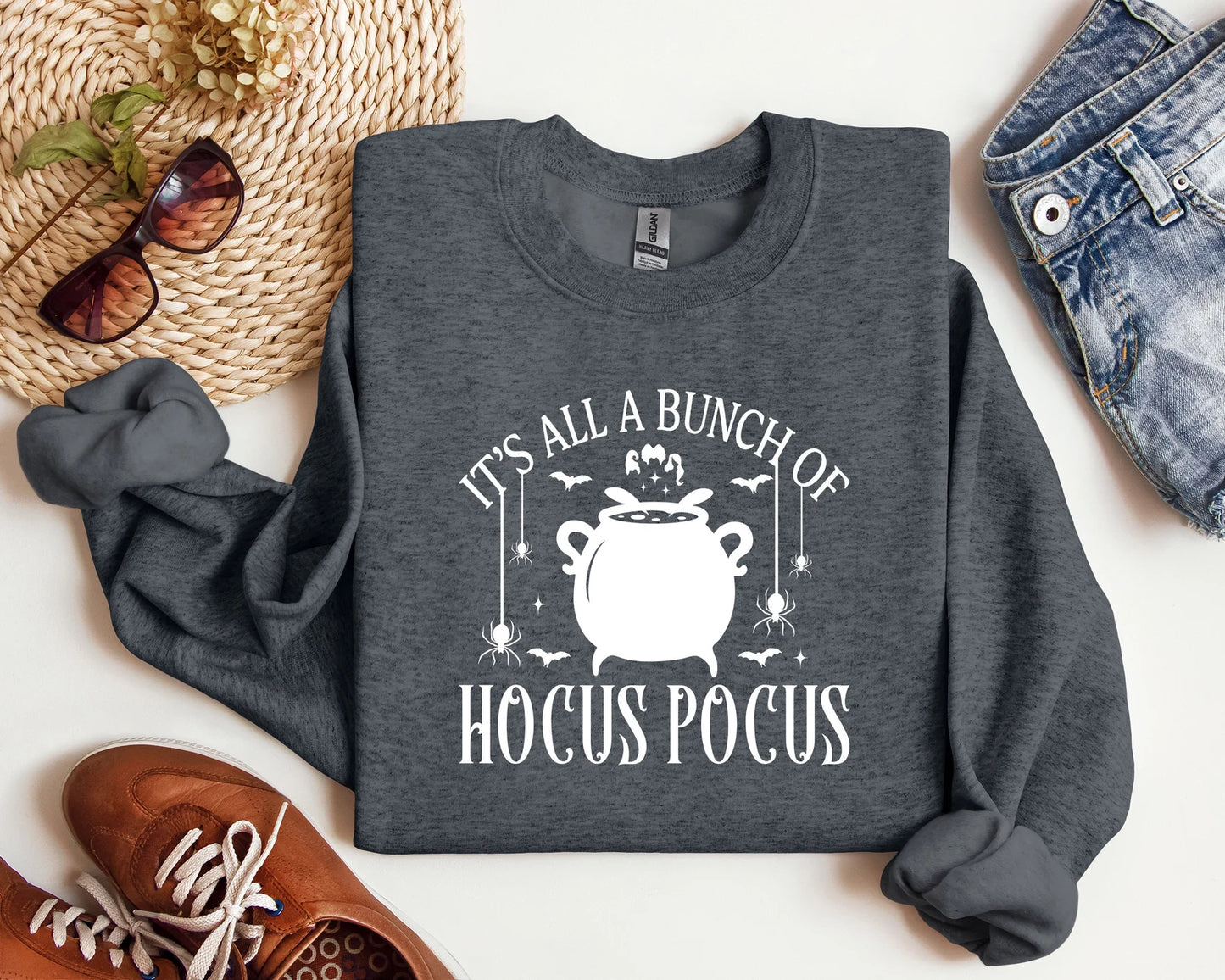 It's Just a Bunch of Hocus Pocus Sweatshirt, Gildan Sweatshirt, Cute Halloween Sweatshirt, Hocus Pocus Sweatshirt