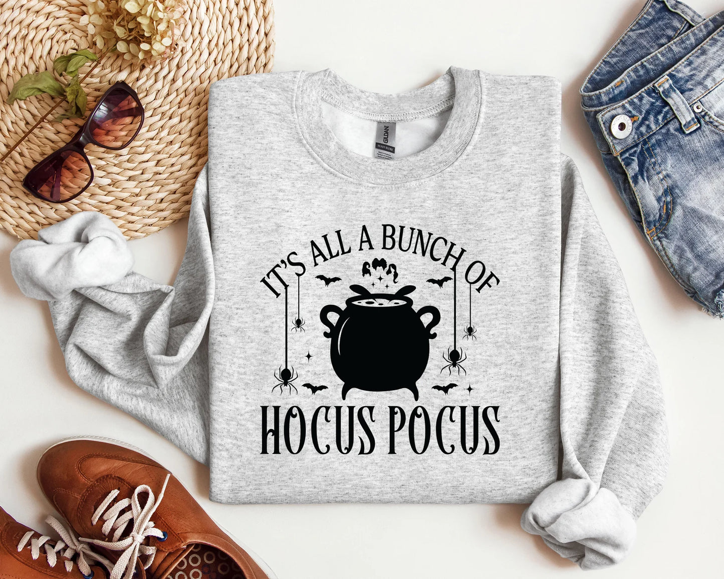 It's Just a Bunch of Hocus Pocus Sweatshirt, Gildan Sweatshirt, Cute Halloween Sweatshirt, Hocus Pocus Sweatshirt