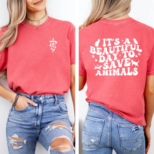 It's a Beautiful Day to Save Animals Shirt, Comfort Colors T-Shirt