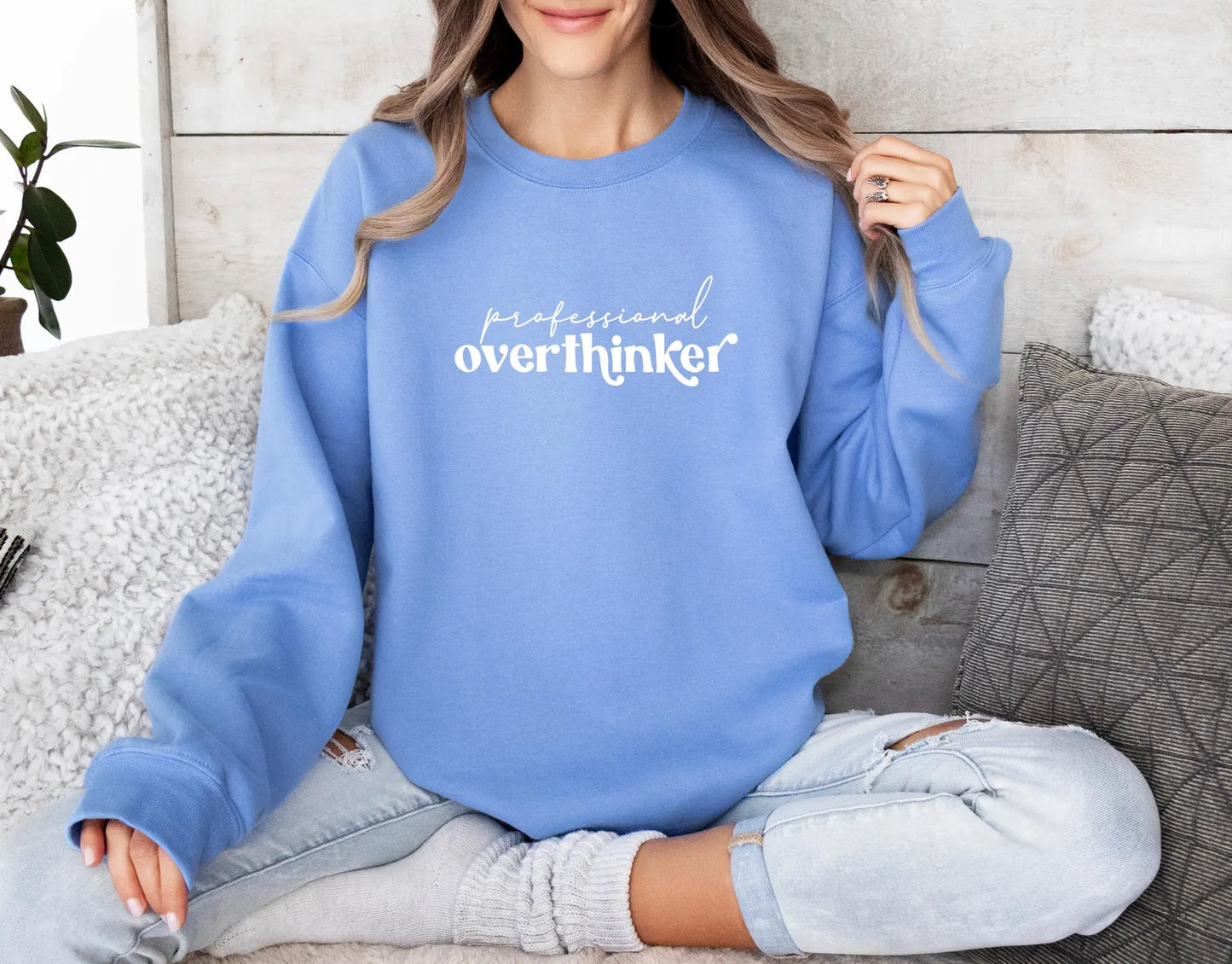 Professional Overthinker Sweatshirt, Gildan Sweatshirt, Overthinker Sweatshirt, Overthinker Shirt