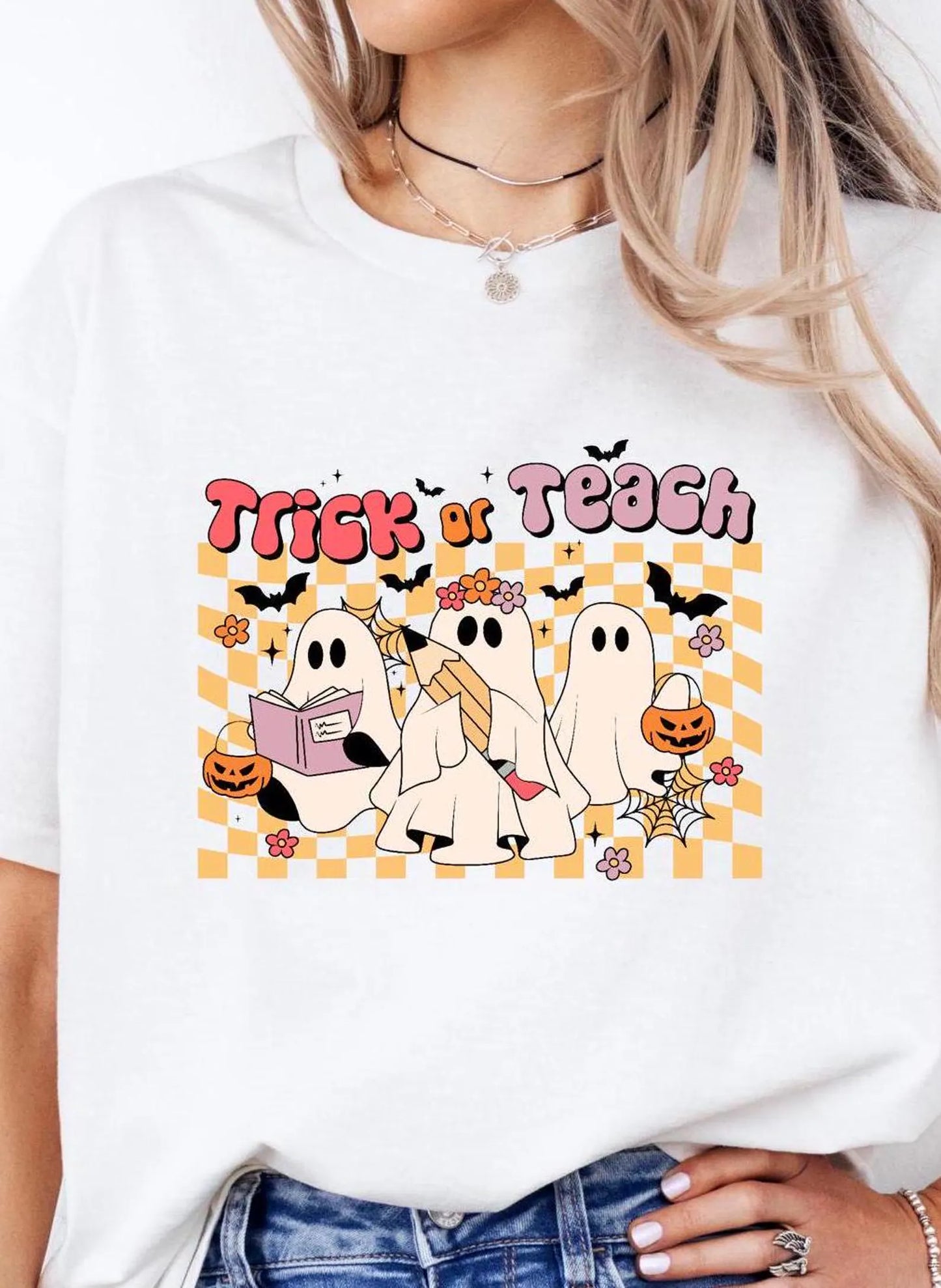 Trick or Teach Shirt, Teacher Halloween Shirt, Cute Teacher Shirt, Halloween Teacher shirt