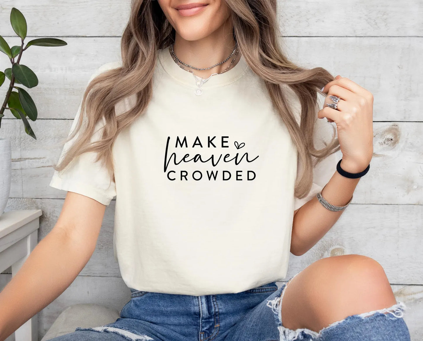 Make Heaven Crowded Shirt, Comfort Colors T-Shirt, Heaven Shirt, Religious Shirt