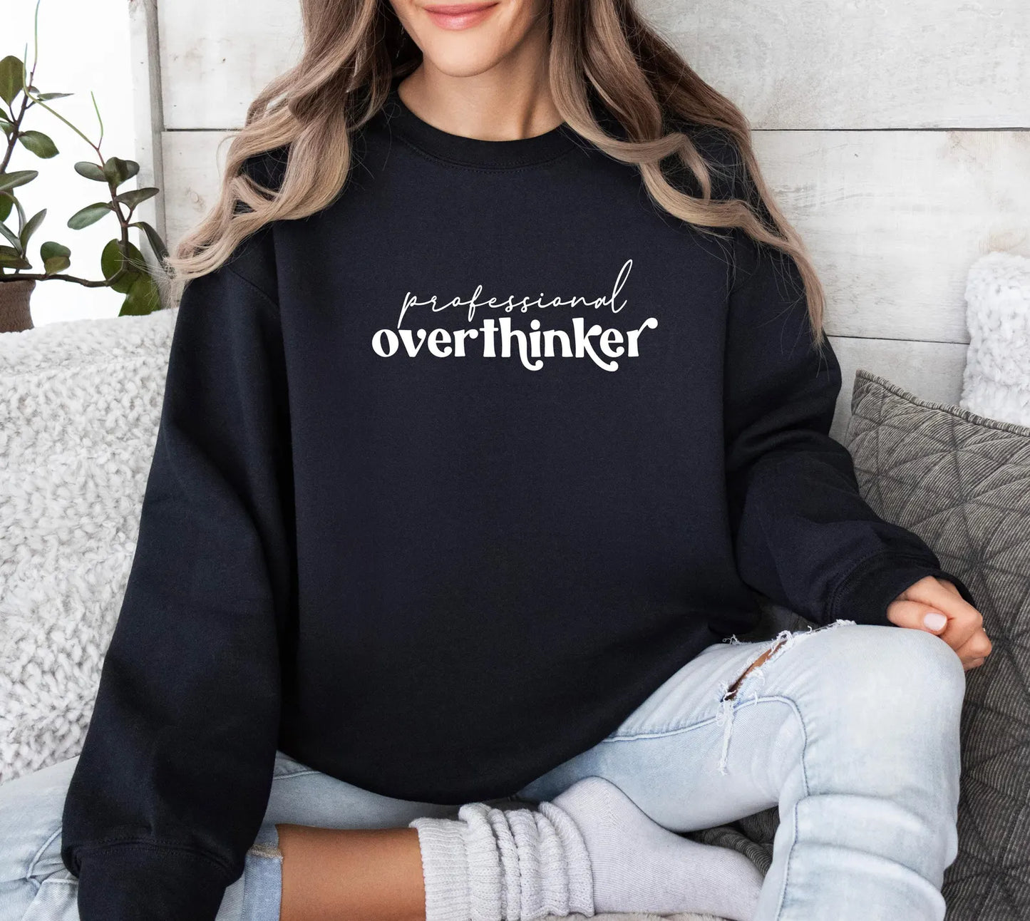 Professional Overthinker Sweatshirt, Gildan Sweatshirt, Overthinker Sweatshirt, Overthinker Shirt