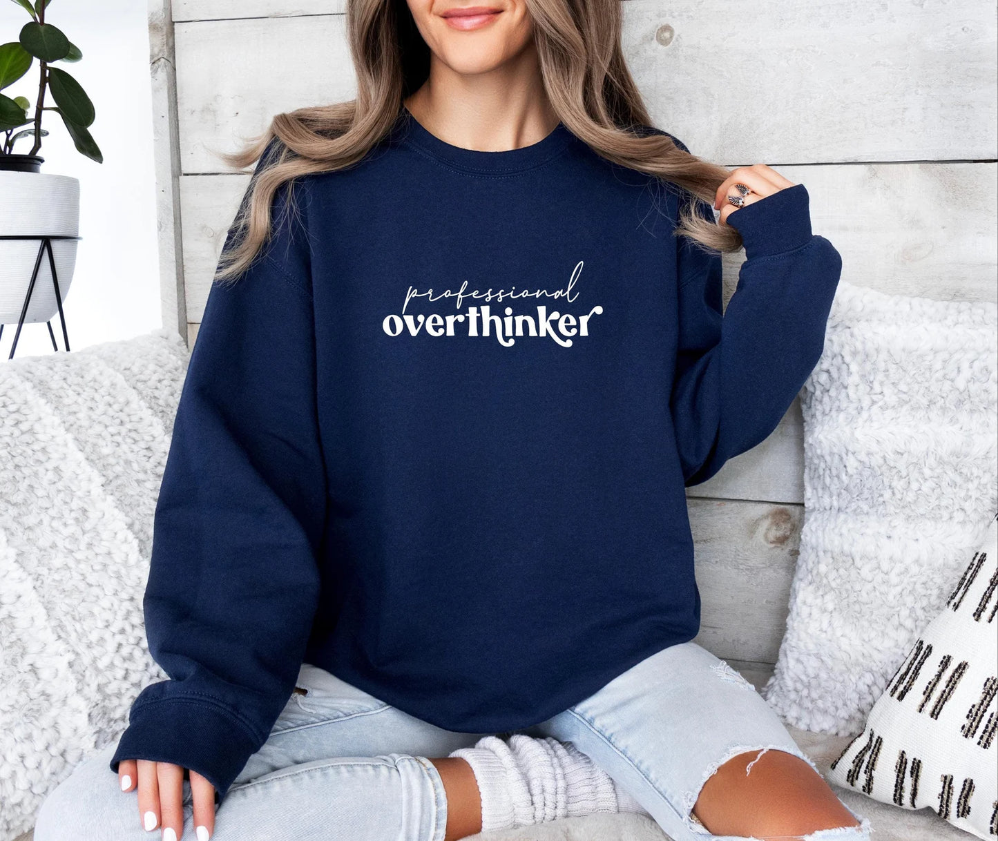 Professional Overthinker Sweatshirt, Gildan Sweatshirt, Overthinker Sweatshirt, Overthinker Shirt