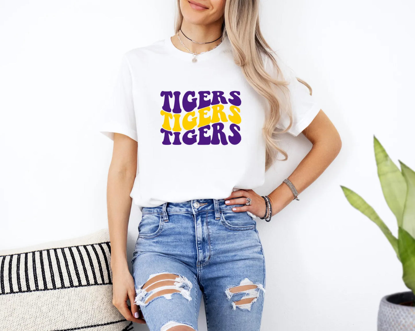 Tigers Shirt, Purple and Gold, Bella Canvas Shirt, LSU