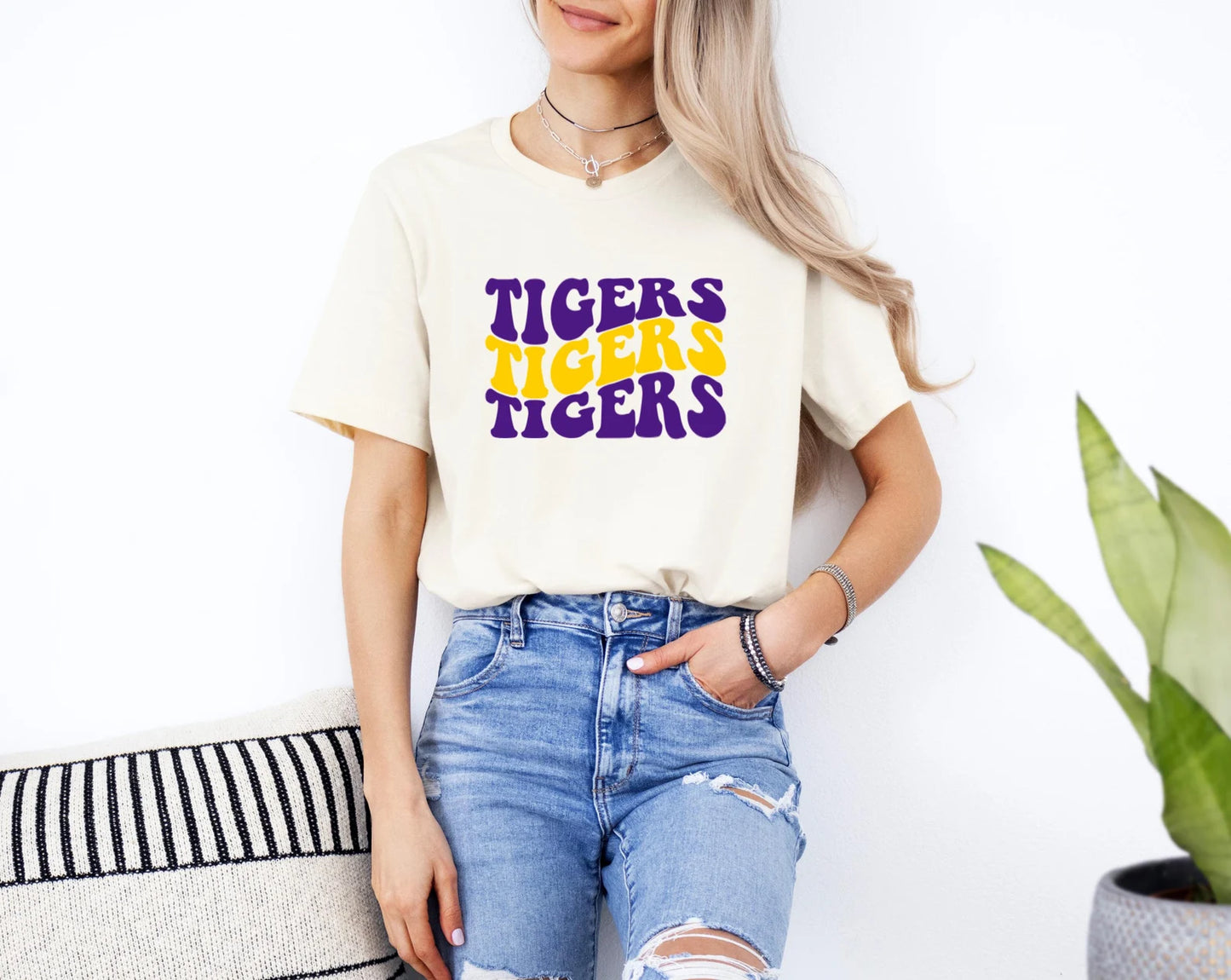 Tigers Shirt, Purple and Gold, Bella Canvas Shirt, LSU