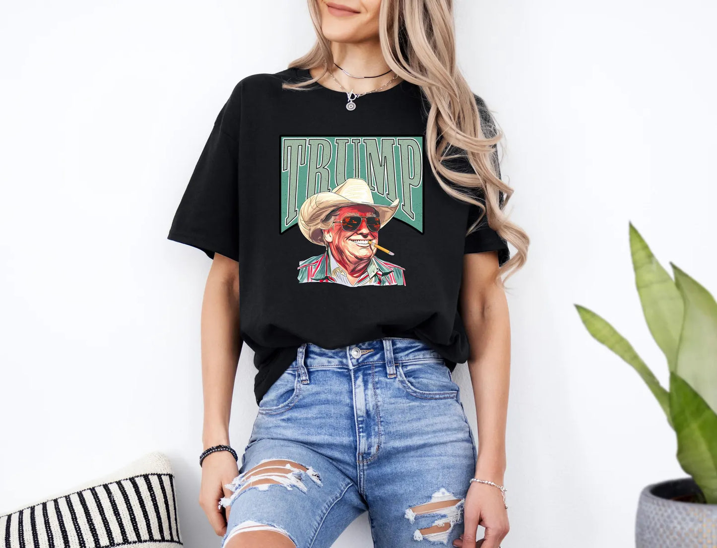 Trump Shirt, Trump Cowboy Hat Shirt, Cowboy Trump, Gildan Shirt, Donal Trump Shirt, Republican Shirt, Conservative, Presidential Election