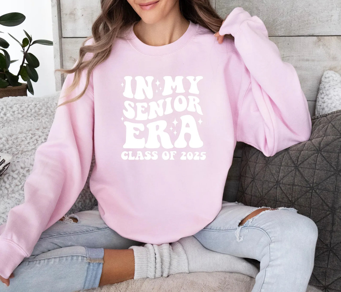 In my Senior Era Sweatshirt, Gildan Crewneck Sweatshirt, Senior 2025, Class of 2025, Seniors 2025