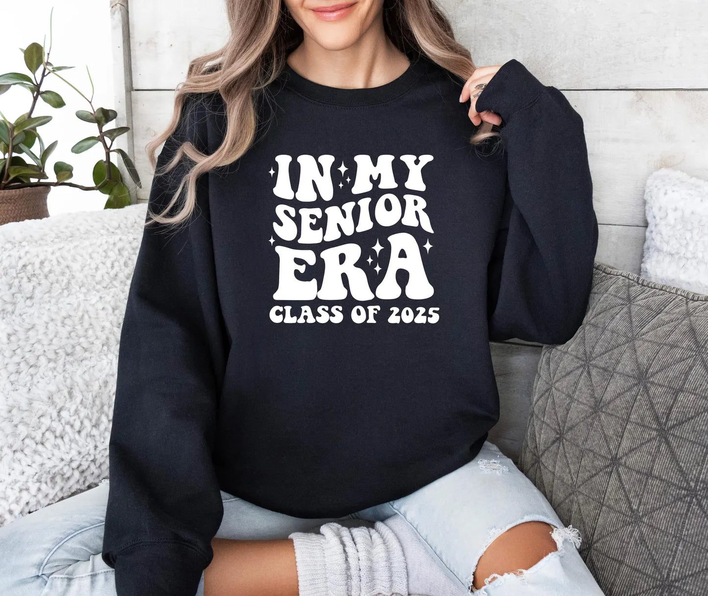 In my Senior Era Sweatshirt, Gildan Crewneck Sweatshirt, Senior 2025, Class of 2025, Seniors 2025