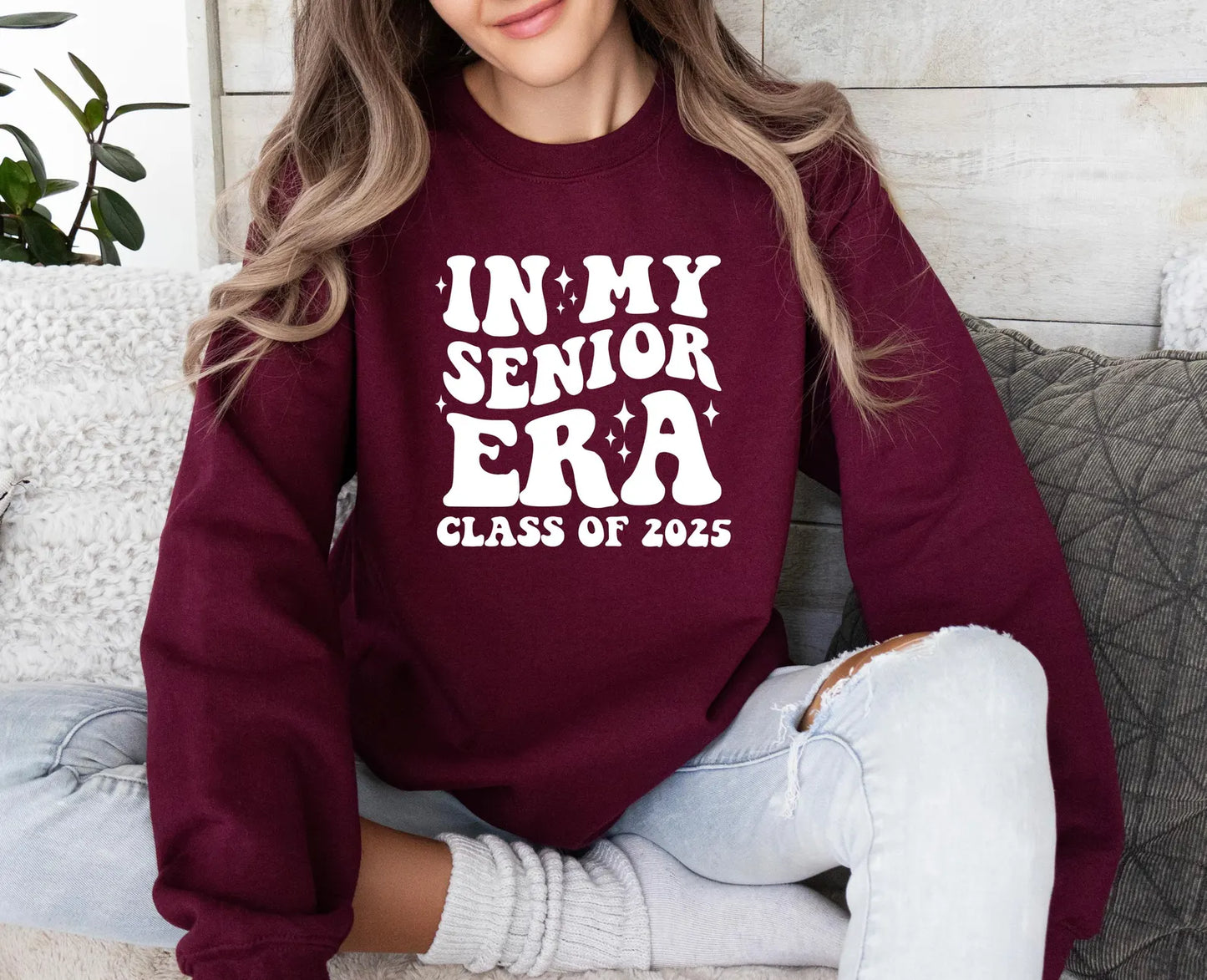 In my Senior Era Sweatshirt, Gildan Crewneck Sweatshirt, Senior 2025, Class of 2025, Seniors 2025