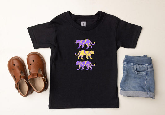 Tigers Shirt, Purple and Gold Tigers, Geaux Tigers Kids Shirt, LSU Tigers, Bella Canvas, Gameday Shirt, Tigers Football