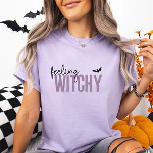 Feeling Witchy Shirt, Comfort Colors T-Shirt, Halloween Shirt, Spooky Season Shirt