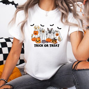 Trick or Treat Dogs Shirt, Comfort Colors T-Shirt, Halloween Shirt